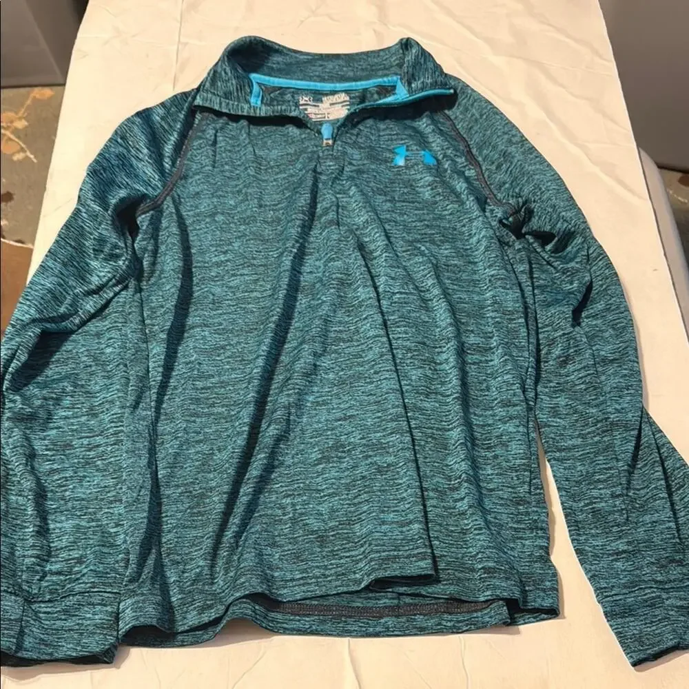 Under Armour‎ Blue Quarter-Zip Sweatshirt Youth Medium